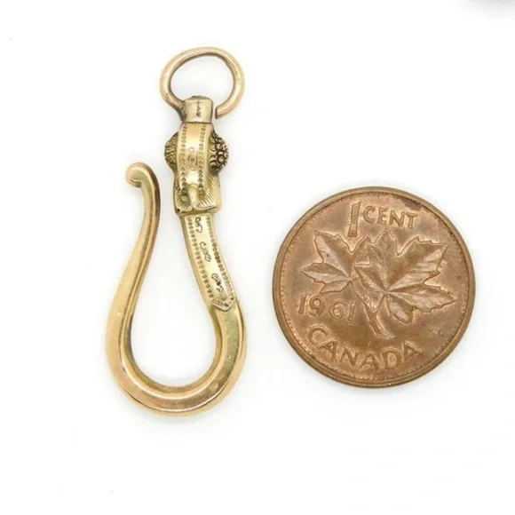 Vintage Rare Gold Hook Pendant - Picture 3 of 5
